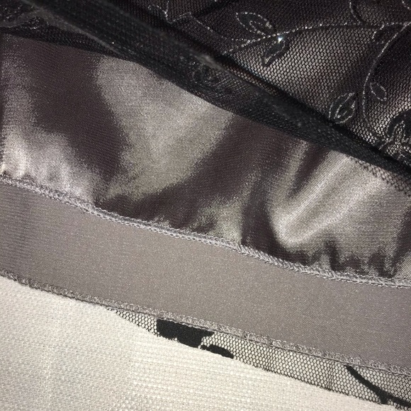 adorable gray mystic dress with flower detailing - Picture 3 of 6